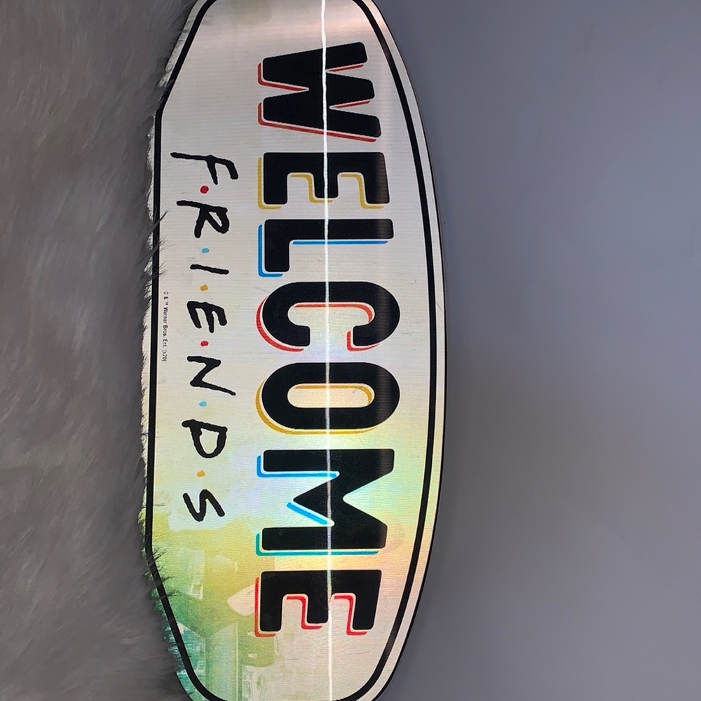 Welcome Friends Lenticular Wood Wall Sign